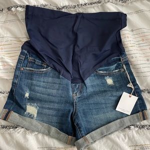 Pink Blush Maternity Shorts